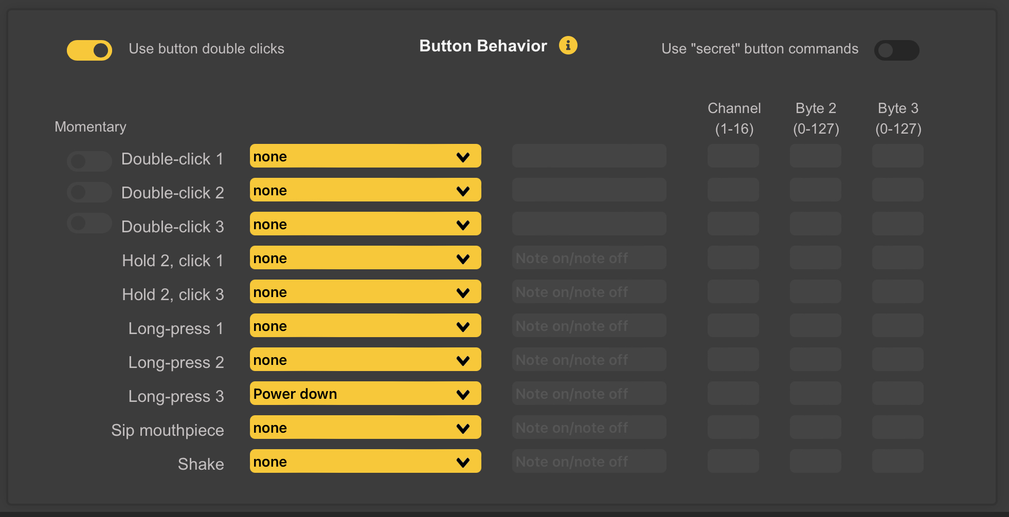 Button Behavior