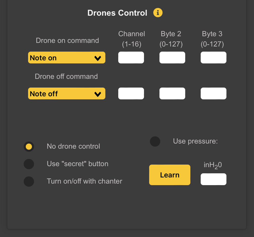 Drones Control Panel