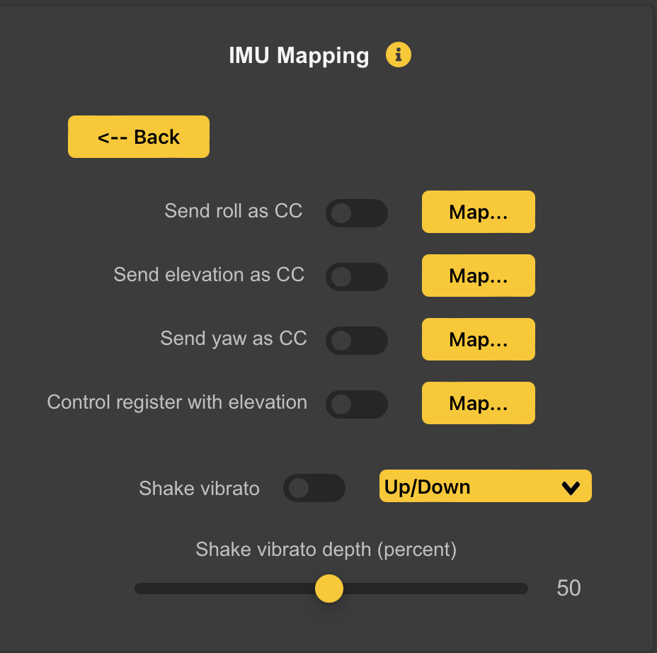 IMU Mapping Panel