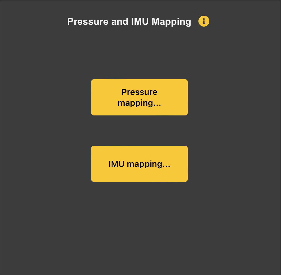 Pressure and IMU Mapping Panel