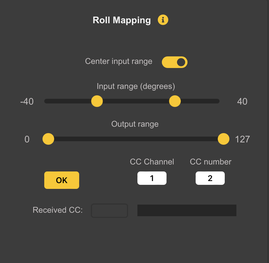 Roll Mapping Panel